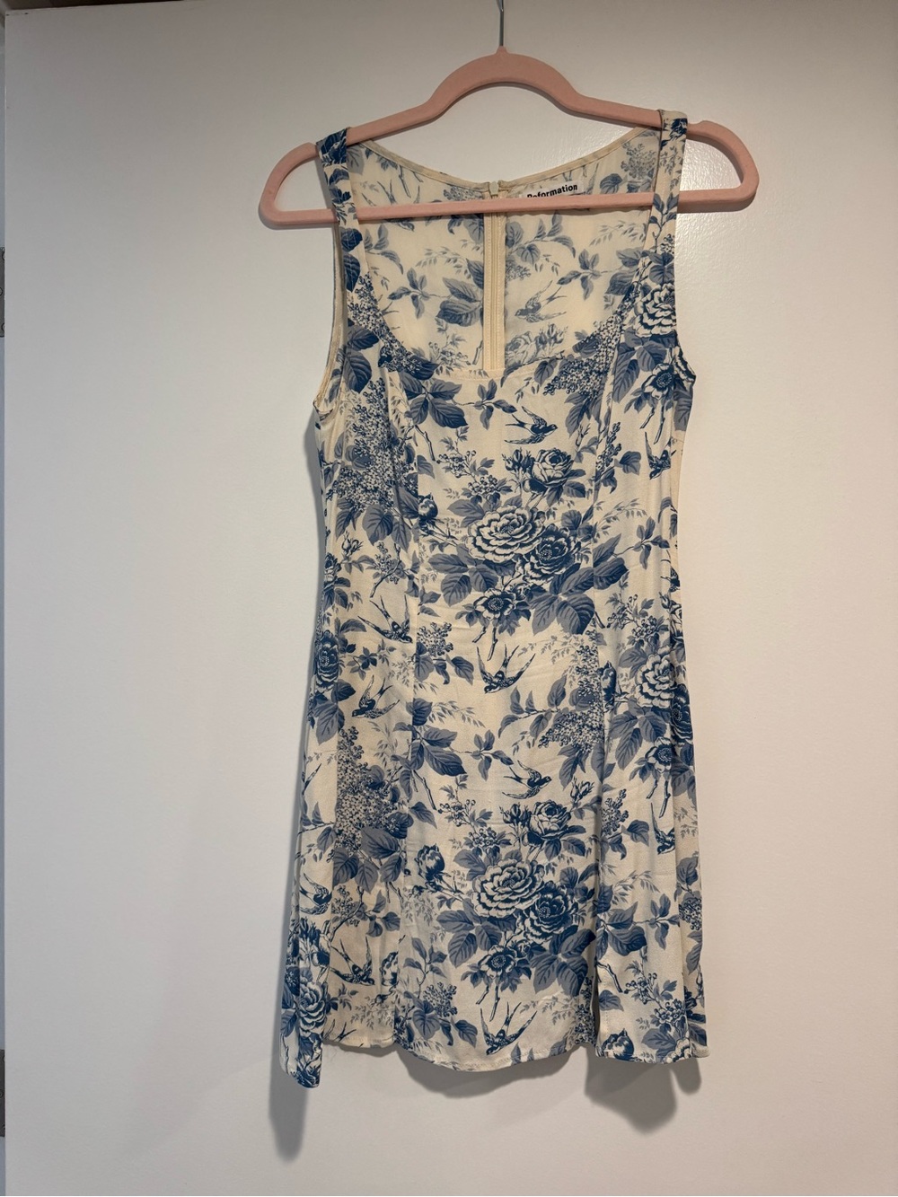 Reformation Noha dress in blue floral print
